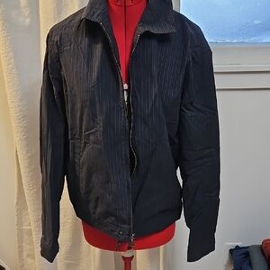 Calvin Klein Men's Dark Blue Pinstripe Jacket